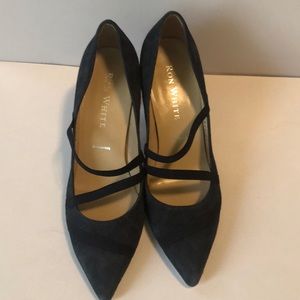 Ron White Blue Suede Pumps